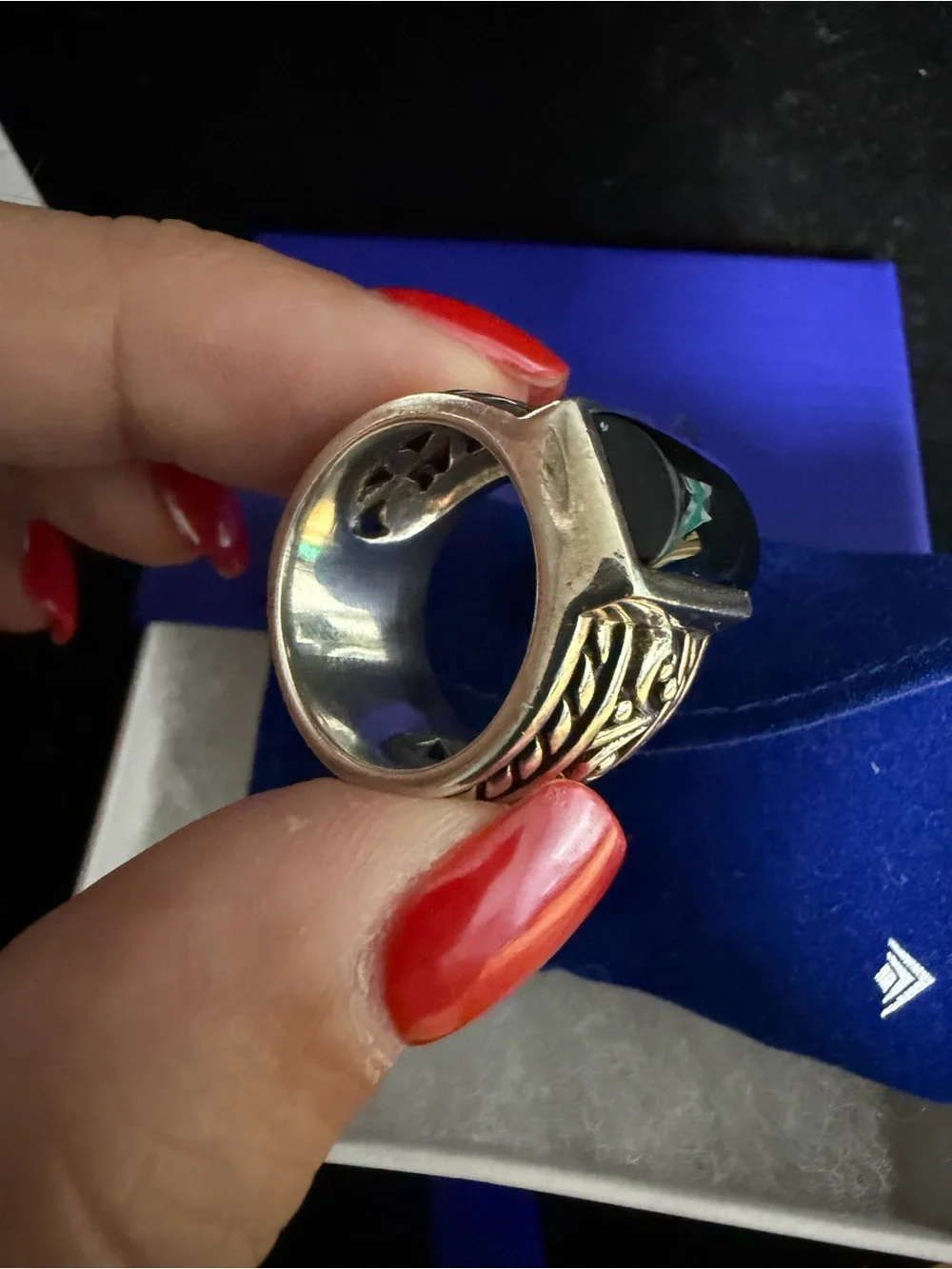 SILPADA Sterling silver black onyx ring. EUC